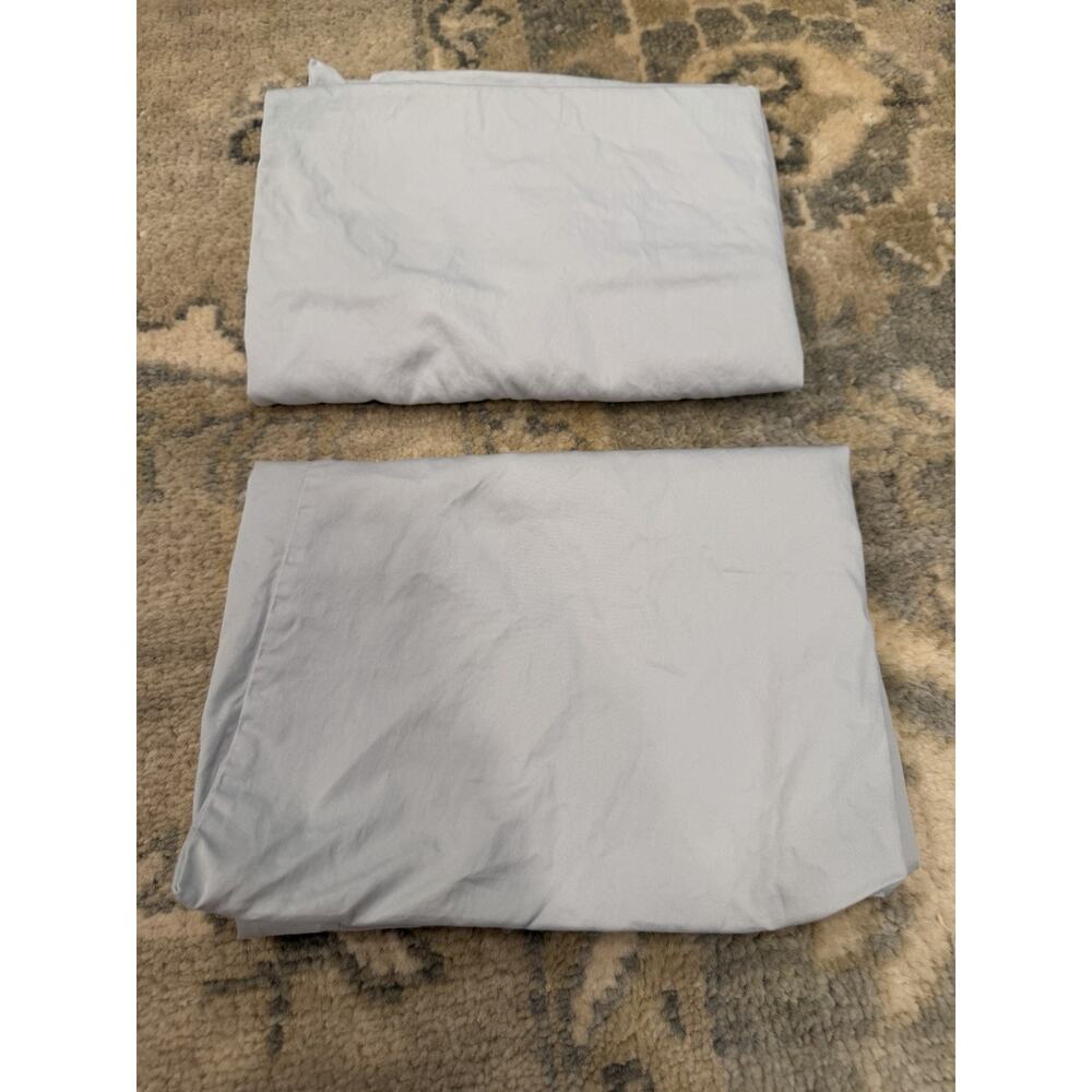 Boll & Branch Signature Hemmed Pillowcase Set Standard Gray 100% Organic Cotton